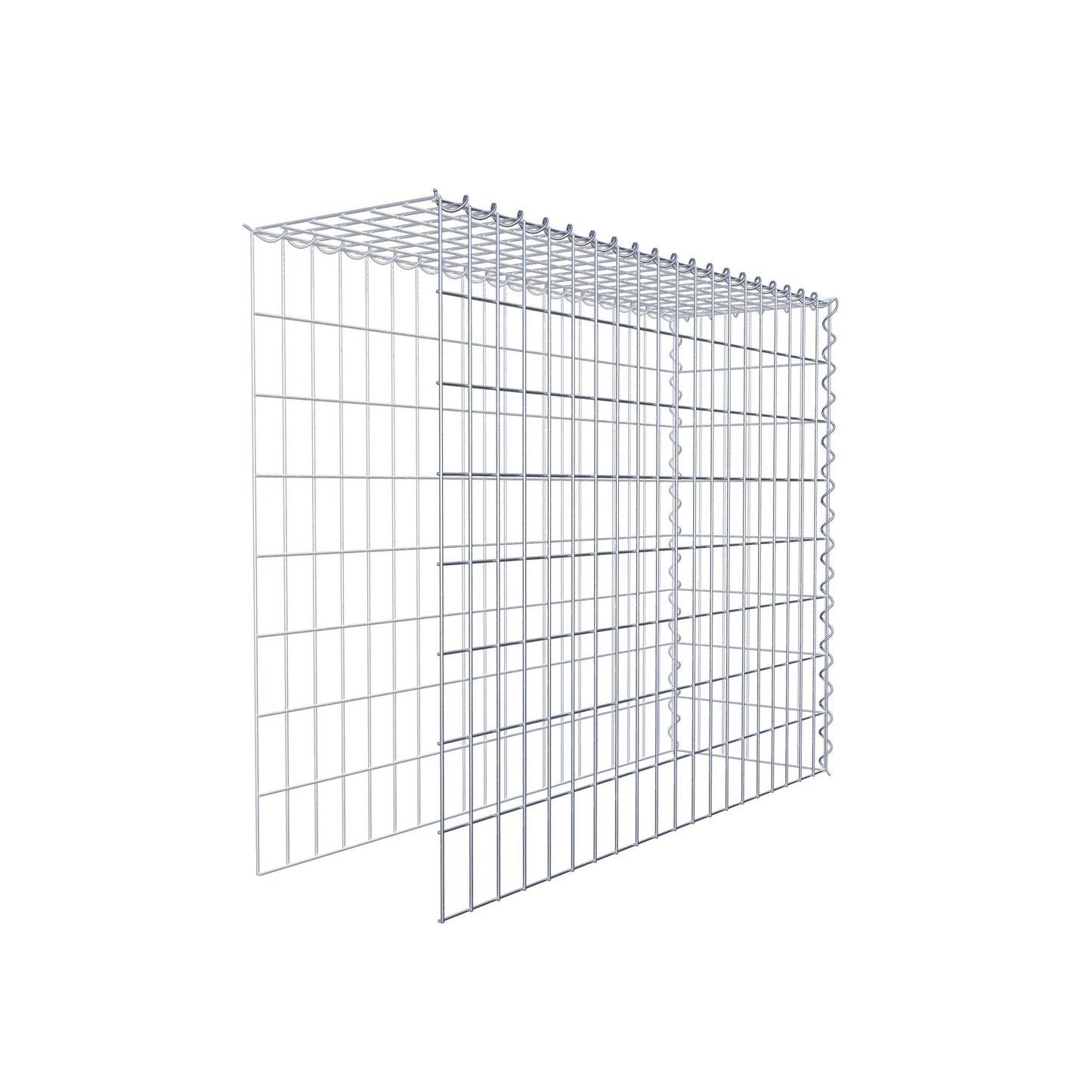 Påväxt gabion typ 4 100 cm x 80 cm x 30 cm (L x H x D), maskstorlek 5 cm x 10 cm, spiral