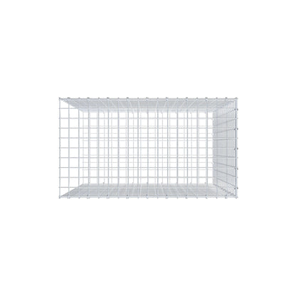 Monteret gabion type 2 100 cm x 90 cm x 50 cm (L x H x D), maskestørrelse 5 cm x 5 cm, C-ring