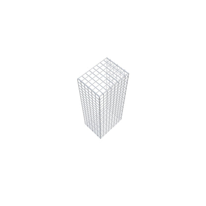 Gavión complementario de tipo 2 100 cm x 30 cm x 40 cm (largo x alto x fondo), malla 5 cm x 5 cm, anillo en C