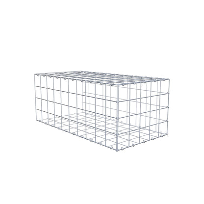 Typ 2 påbyggnadsgabion 100 cm x 40 cm x 50 cm (L x H x D), maskstorlek 10 cm x 10 cm, C-ring