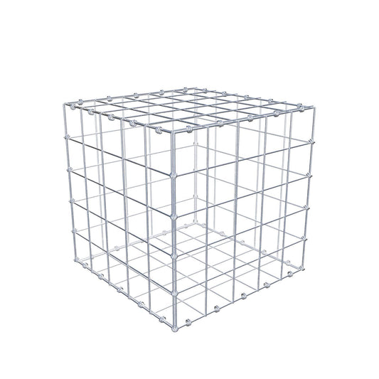 Gabione 50 cm x 50 cm x 50 cm (L x H x T), Maschenweite 10 x 10 cm, Spiralring