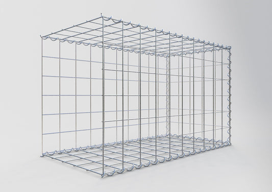 Extra gabion typ 2 100 cm x 60 cm x 50 cm (L x H x D), maskstorlek 10 cm x 10 cm, spiral