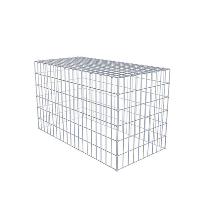 Gavión complementario de tipo 3 100 cm x 60 cm x 50 cm (L x A x P), malla 5 cm x 10 cm, anillo en C