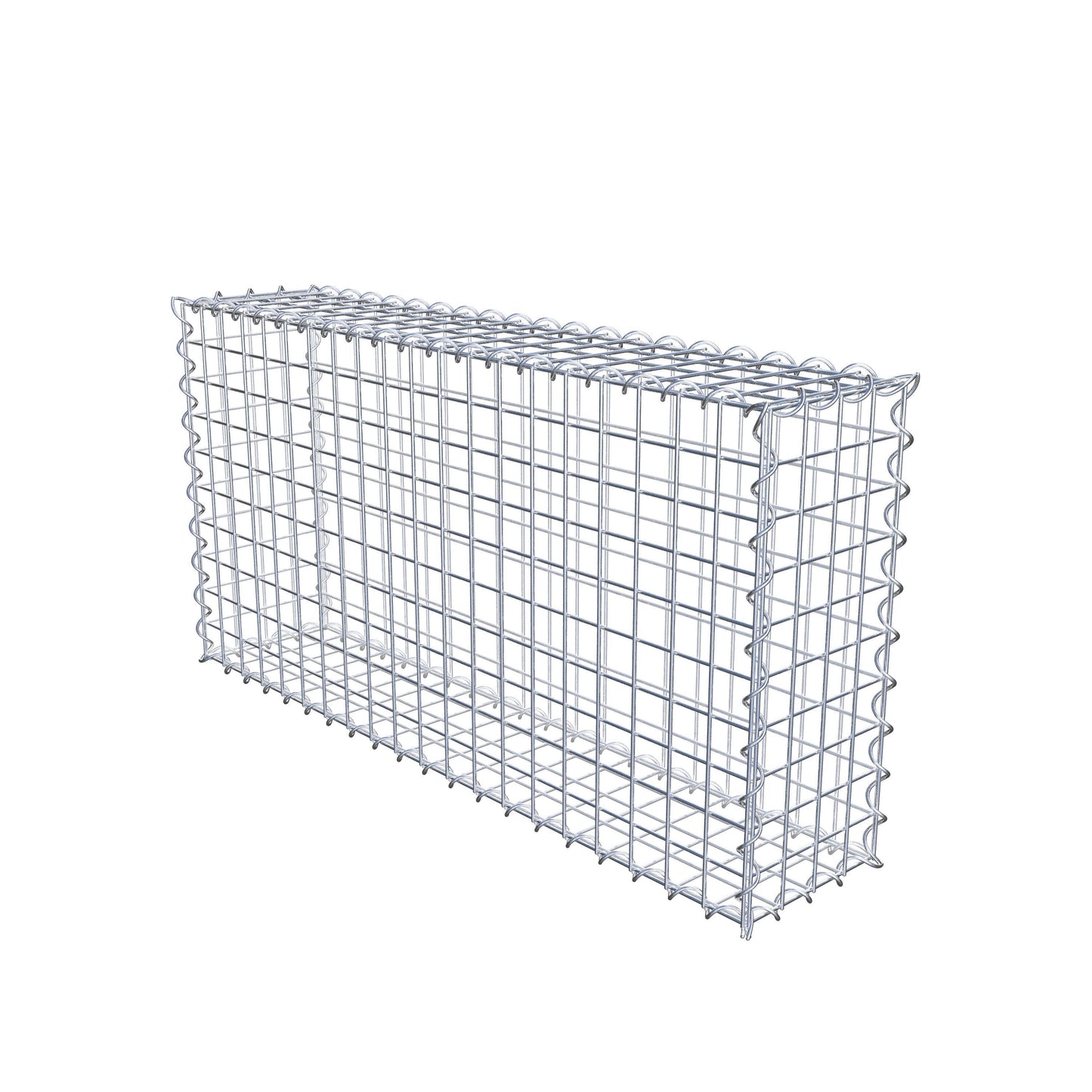 Lot de 2 gabions 100 cm x 50 cm x 20 cm (L x H x P), mailles 5 x 5 cm, spirale