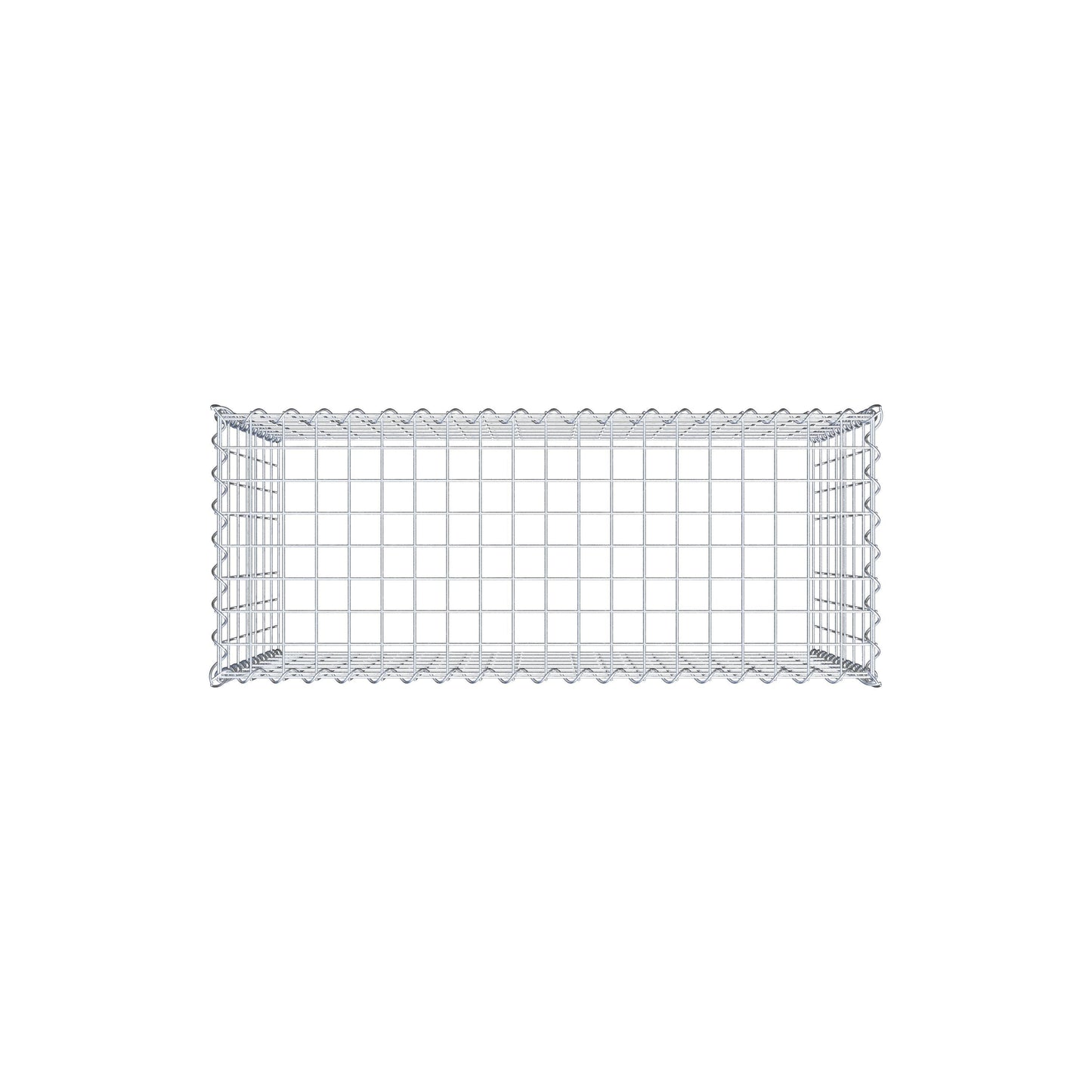 Opvokset gabion type 3 100 cm x 70 cm x 40 cm (L x H x D), maskestørrelse 5 cm x 10 cm, spiral