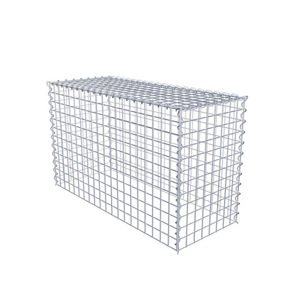 Gabbione aggiuntivo tipo 3 100 cm x 60 cm x 40 cm (L x H x P), maglia 5 cm x 5 cm, a spirale