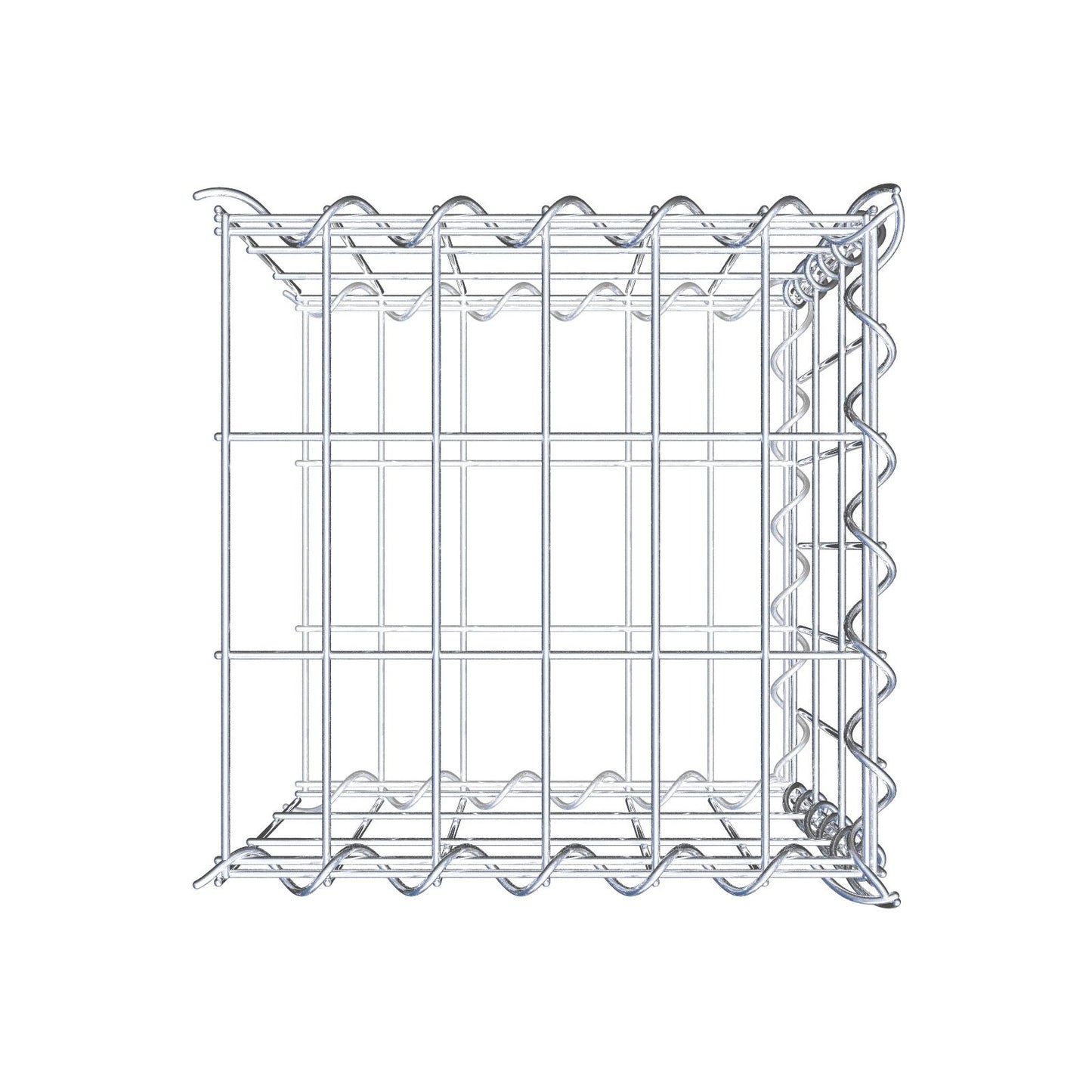 Grown-on gabion type 2 30 cm x 30 cm x 30 cm (L x H x D), mesh size 5 cm x 10 cm, spiral