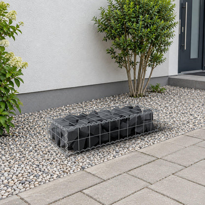 Gabion 100 cm x 20 cm x 40 cm (L x H x D), maskestørrelse 10 cm x 10 cm, spiral