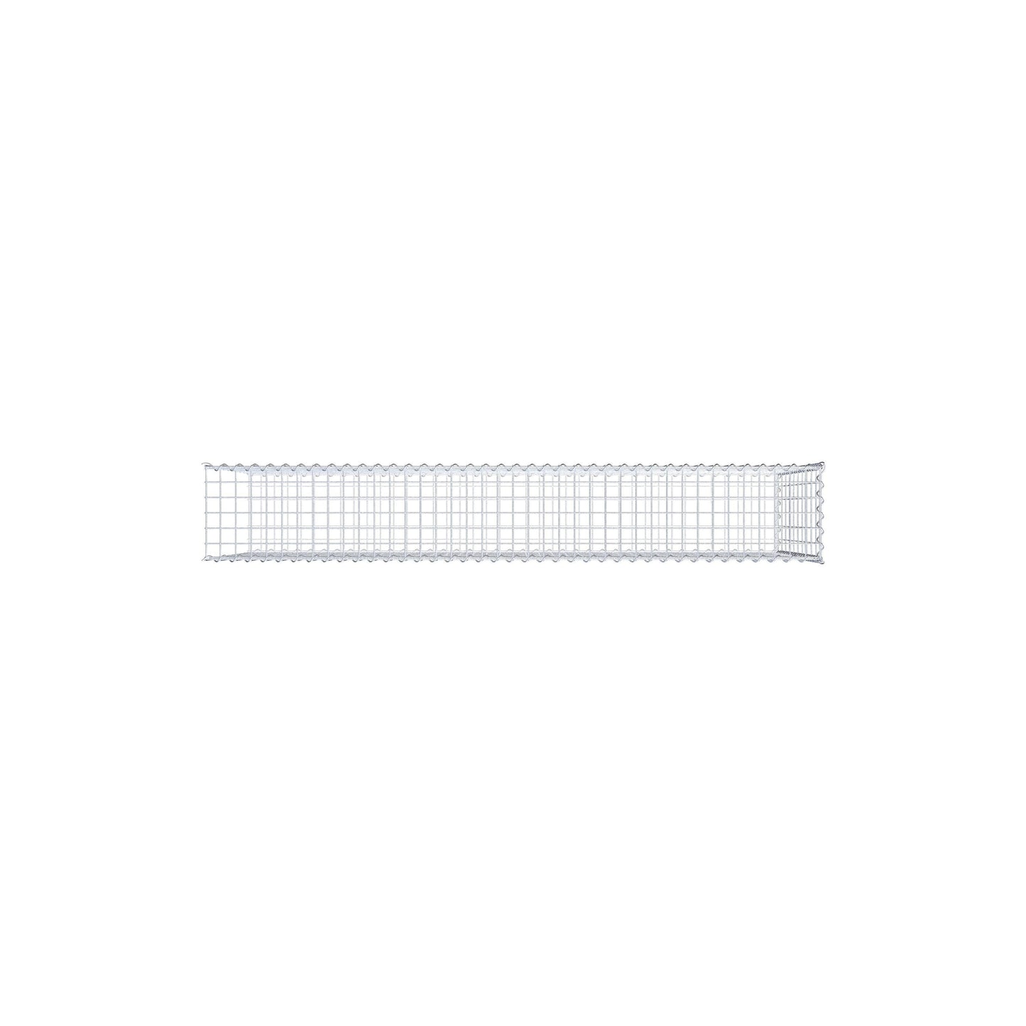 Gabion rapporté type 2 200 cm x 100 cm x 30 cm (L x H x P), mailles 5 cm x 10 cm, spirale