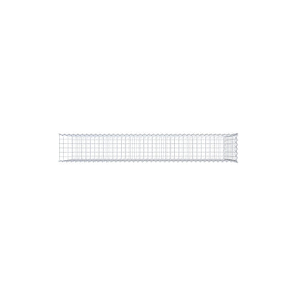 Gabion rapporté type 2 200 cm x 100 cm x 30 cm (L x H x P), mailles 5 cm x 10 cm, spirale