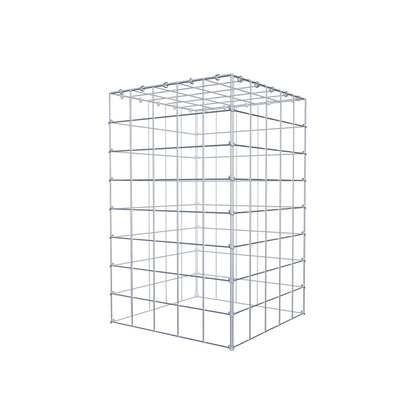 Monteret gabion type 3 80 cm x 50 cm x 50 cm (L x H x D), maskestørrelse 10 cm x 10 cm, C-ring