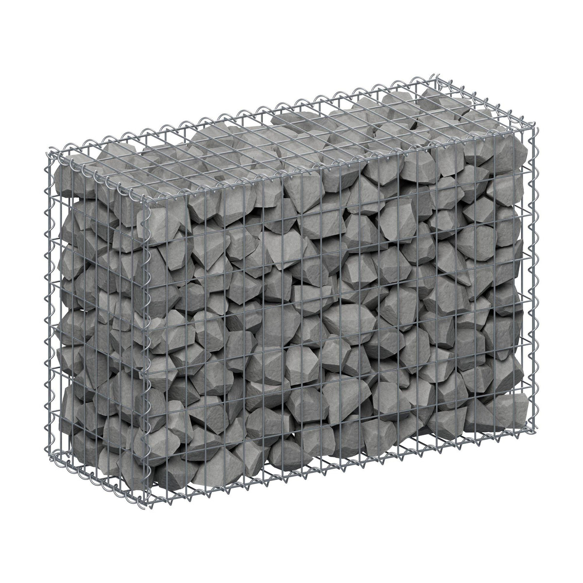 Gabion 100 cm x 70 cm x 40 cm (L x H x D), maskstorlek 5 cm x 10 cm, spiral