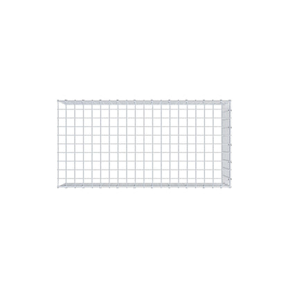 Monteret gabion type 4 100 cm x 30 cm x 50 cm (L x H x D), maskestørrelse 5 cm x 5 cm, C-ring