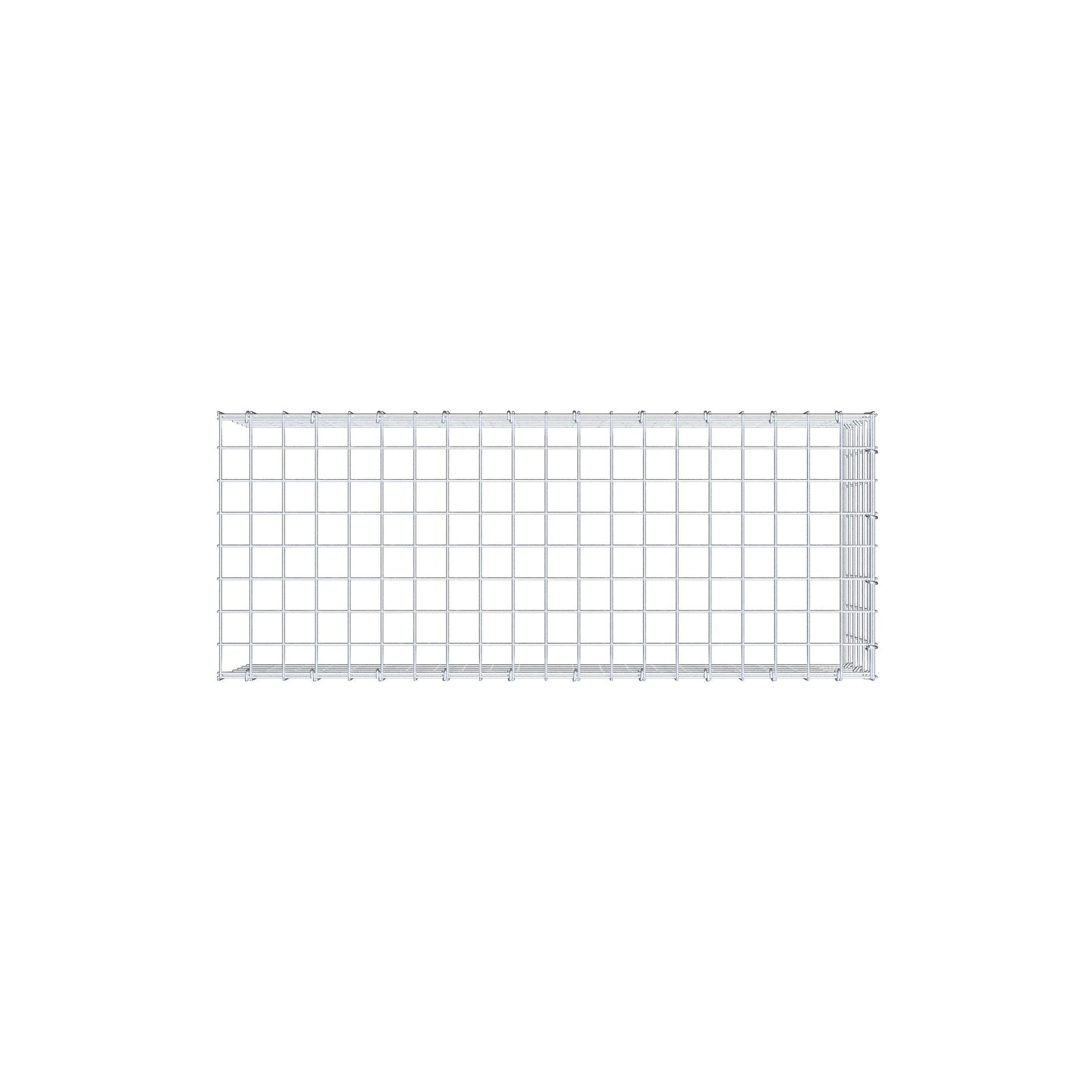 Typ 4 påbyggnadsgabion 100 cm x 30 cm x 40 cm (L x H x D), maskstorlek 5 cm x 5 cm, C-ring