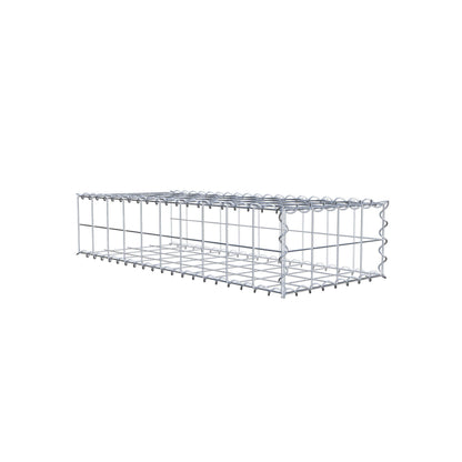Opvokset gabion type 2 100 cm x 20 cm x 40 cm (L x H x D), maskestørrelse 10 cm x 10 cm, spiral