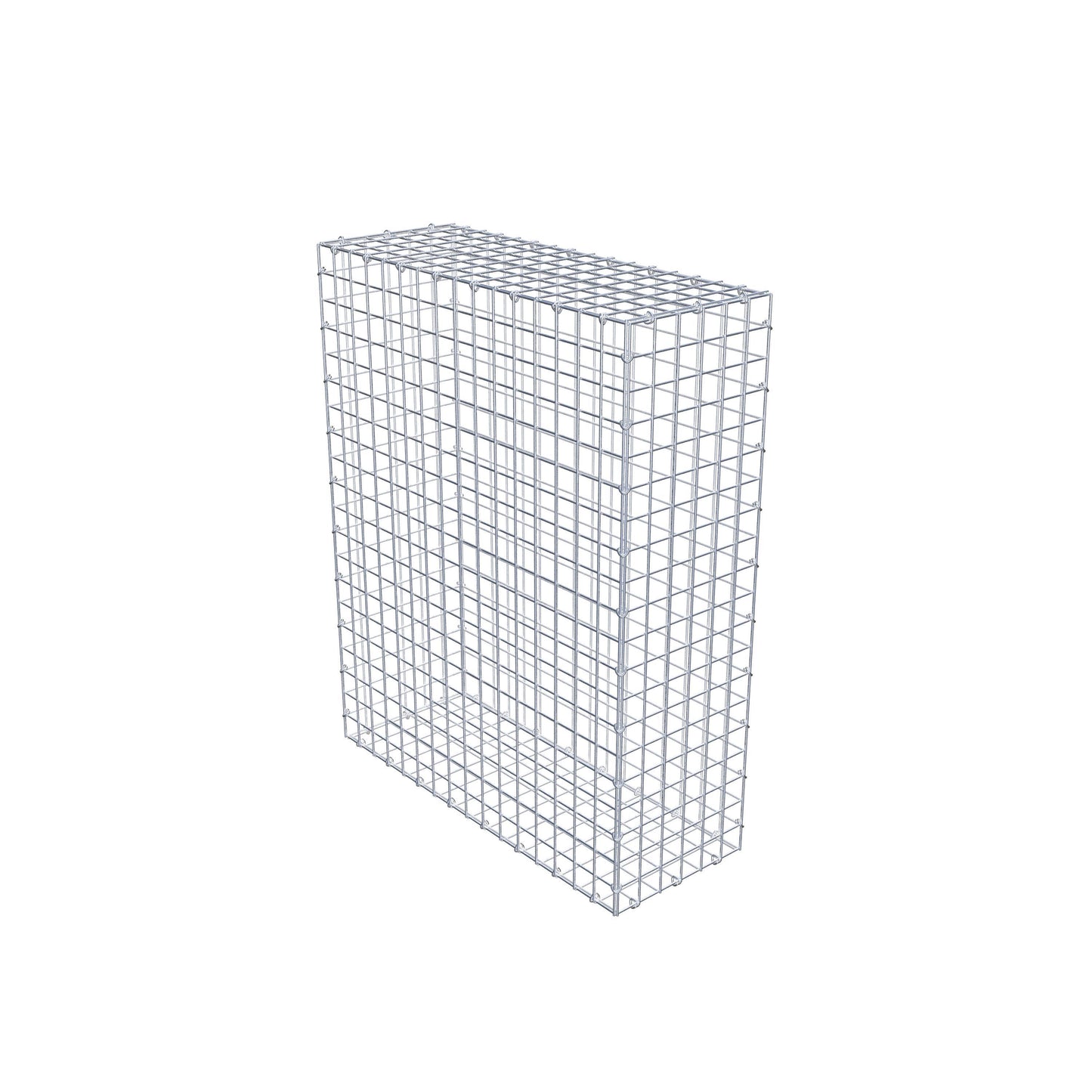 Gabbione 100 cm x 80 cm x 30 cm (L x H x P), maglia 5 cm x 5 cm, anello a C