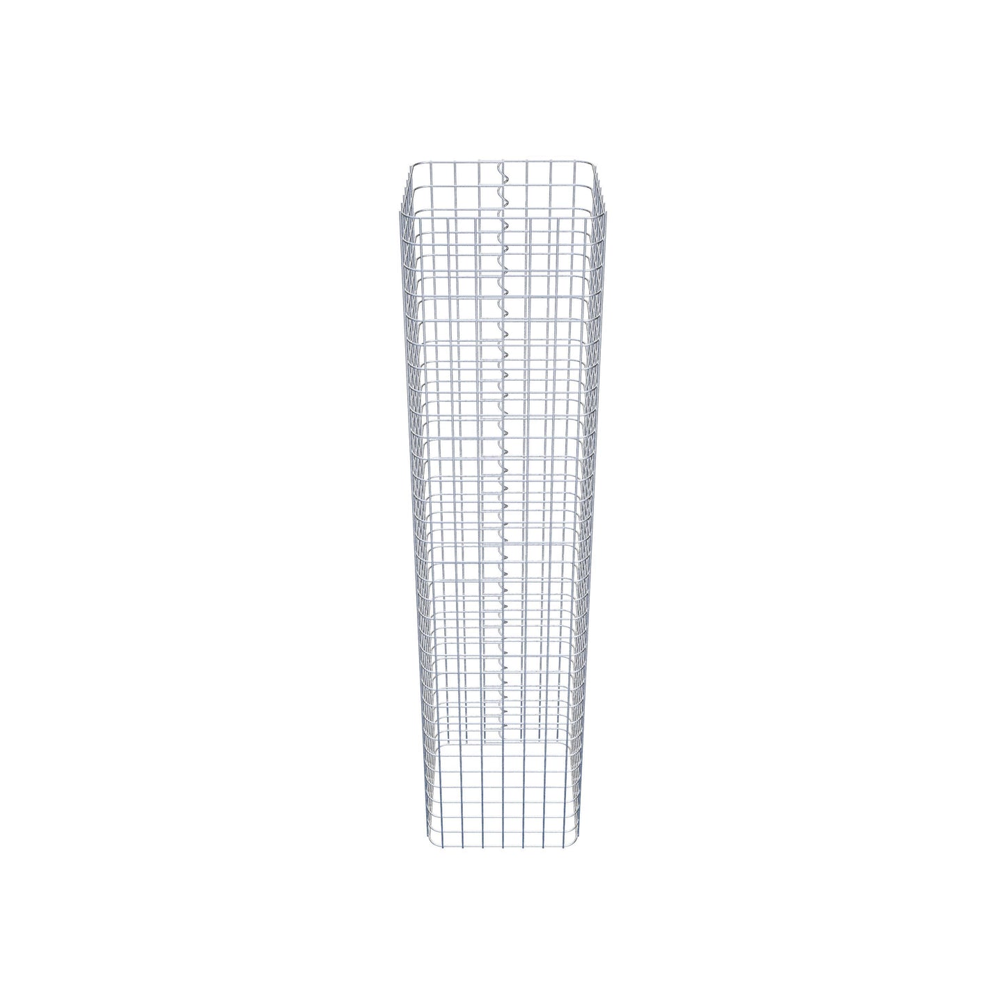 Columna de gaviones angular 37 cm x 37 cm, 160 cm de altura, MW 5 cm x 5 cm