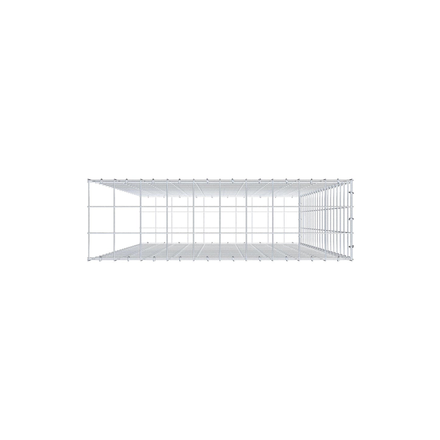 Anbaugabione Typ 2 200 cm x 100 cm x 30 cm (L x H x T), Maschenweite 10 cm x 10 cm, C-Ring