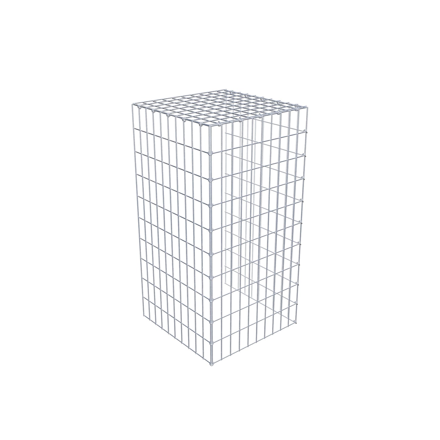 Gavión adicional tipo 4 100 cm x 50 cm x 50 cm (L x A x P), malla 5 cm x 10 cm, anillo en C