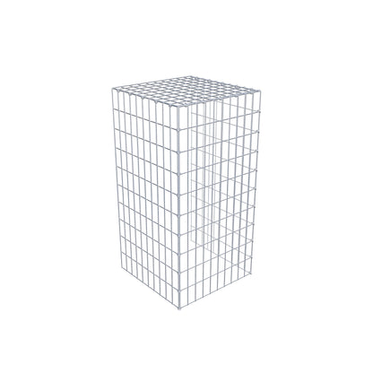 Gavión adicional tipo 4 100 cm x 50 cm x 50 cm (L x A x P), malla 5 cm x 10 cm, anillo en C