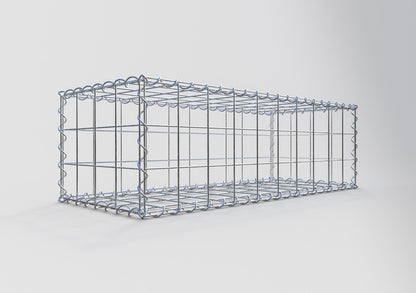 Gabione 100 cm x 30 cm x 40 cm (L x H x T), Maschenweite 10 cm x 10 cm, Spirale