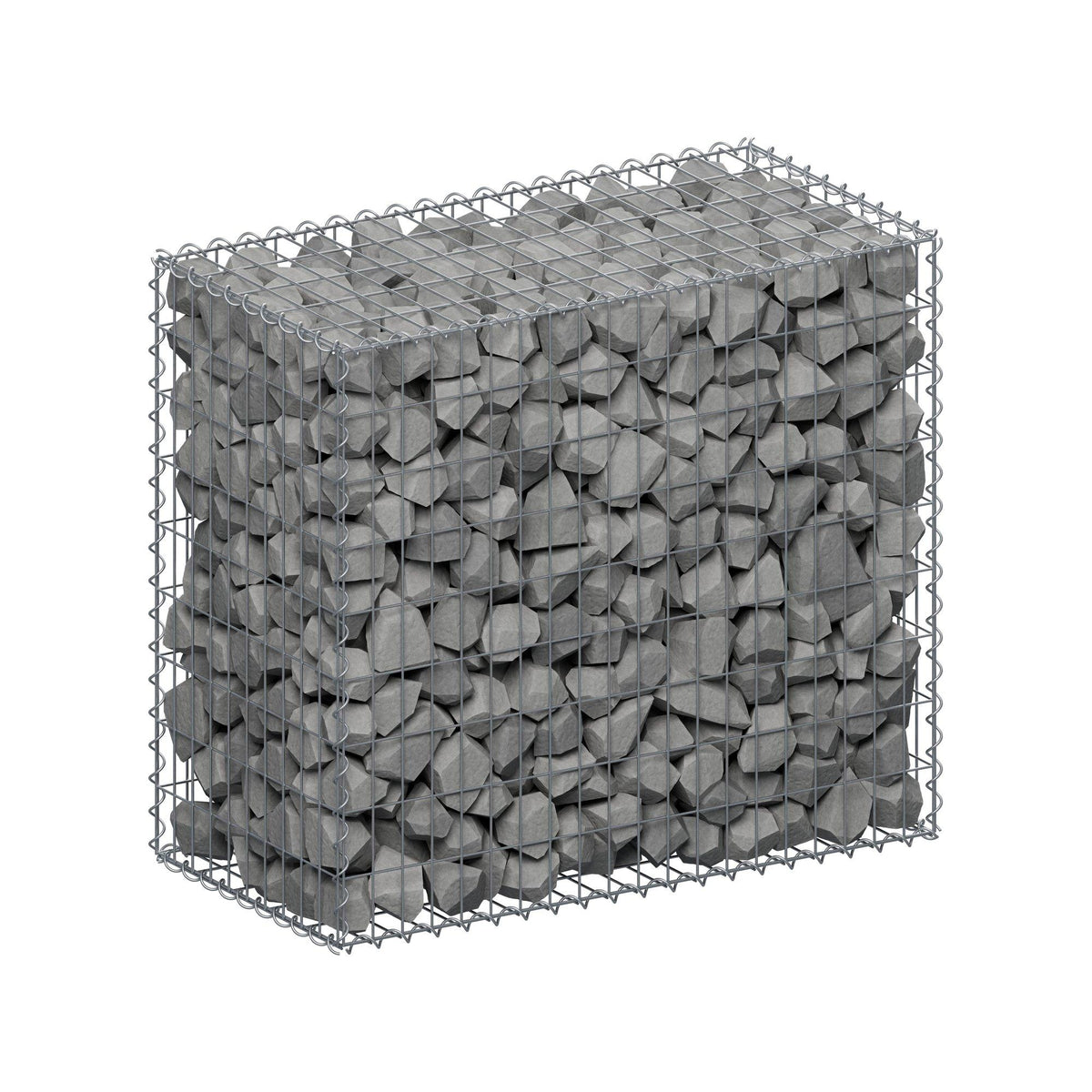 Gabione 100 cm x 90 cm x 50 cm (L x H x T), Maschenweite 5 cm x 10 cm, Spirale
