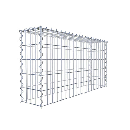 Opvokset gabion type 3 100 cm x 50 cm x 20 cm (L x H x D), maskestørrelse 5 cm x 10 cm, spiral