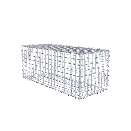 Schanskorf 100 cm x 40 cm x 40 cm (L x H x D), maaswijdte 5 cm x 5 cm, spiraalvormig