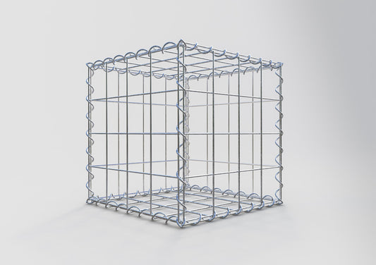 Gabione 40 cm x 40 cm x 40 cm (L x H x T), Maschenweite 10 cm x 10 cm, Spirale