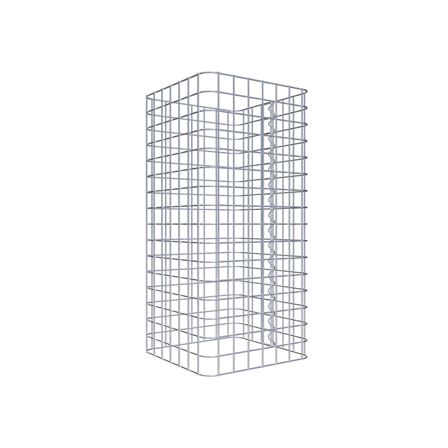 Gabionpelare, kantig 37 cm x 37 cm, 80 cm hög, MW 5 cm x 5 cm