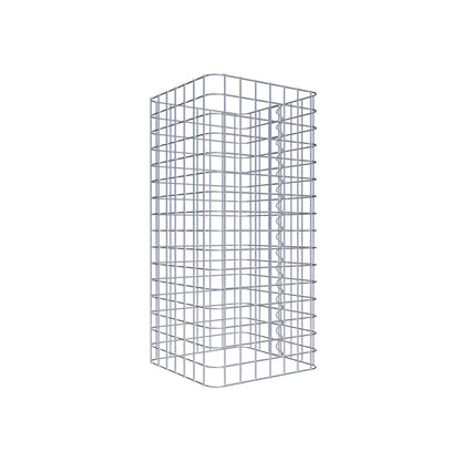 Gabionpelare, kantig 37 cm x 37 cm, 80 cm hög, MW 5 cm x 5 cm