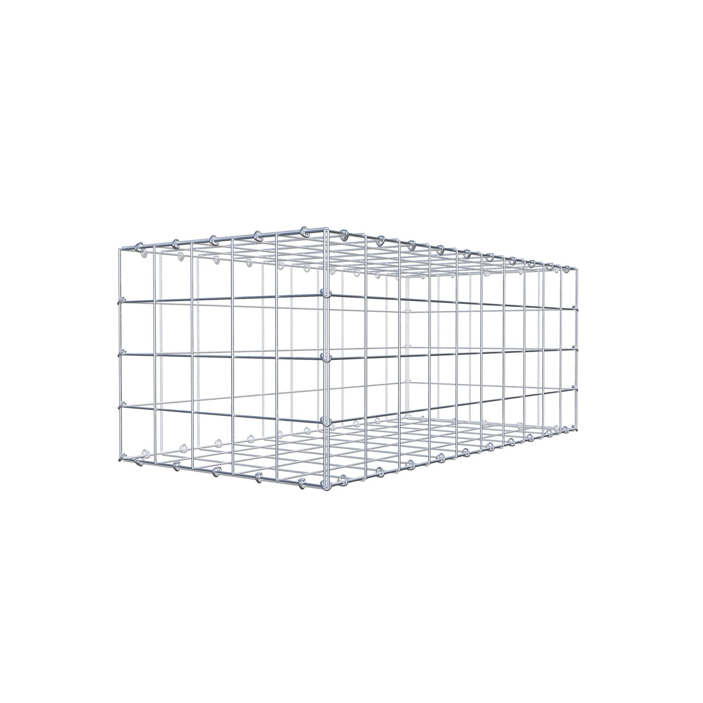 Gabione 100 cm x 40 cm x 50 cm (L x H x T), Maschenweite 10 cm x 10 cm, C-Ring