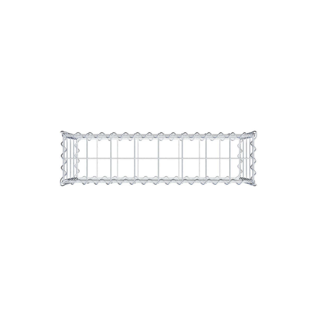 Gabion 80 cm x 40 cm x 20 cm (L x H x D), maskestørrelse 10 cm x 10 cm, spiral