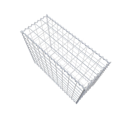 Schanskorf 100 cm x 80 cm x 40 cm (L x H x D), maaswijdte 10 cm x 10 cm, spiraalvormig
