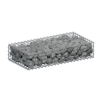 Gabion 100 cm x 20 cm x 50 cm (L x H x D), mesh size 5 cm x 5 cm, spiral