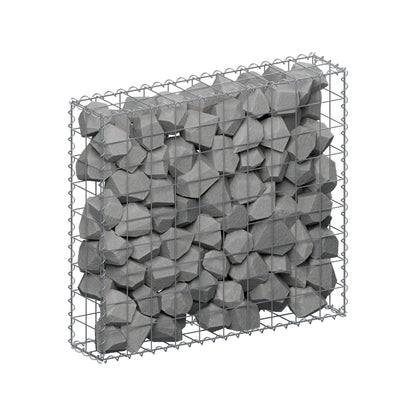 Gabião 100 cm x 90 cm x 20 cm (C x A x P), malhagem 10 cm x 10 cm, espiral