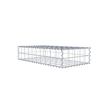 Gabione 100 cm x 20 cm x 50 cm (L x H x T), Maschenweite 10 cm x 10 cm, Spirale