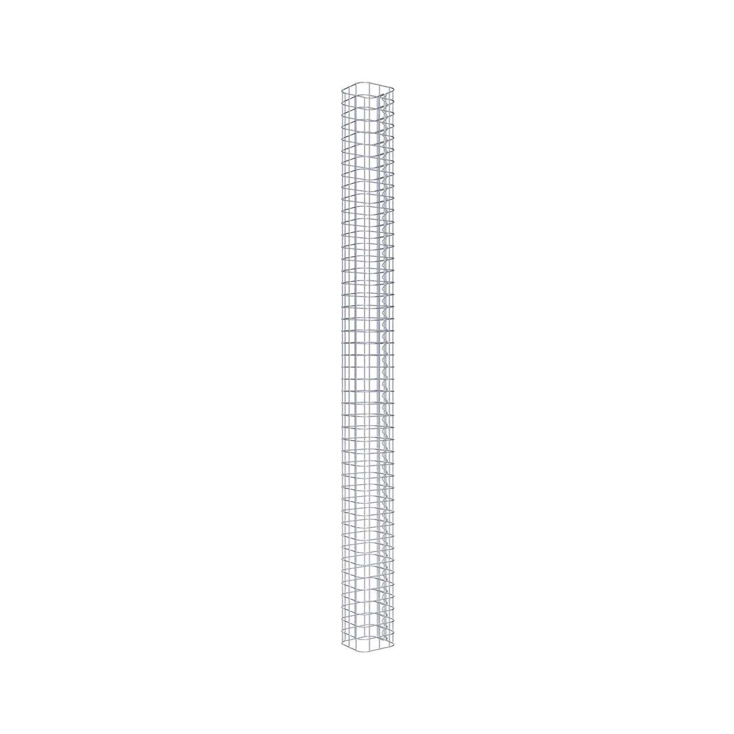 Coluna de gabião quadrada 17 cm x 17 cm, 230 cm de altura, PM 5 cm x 5 cm