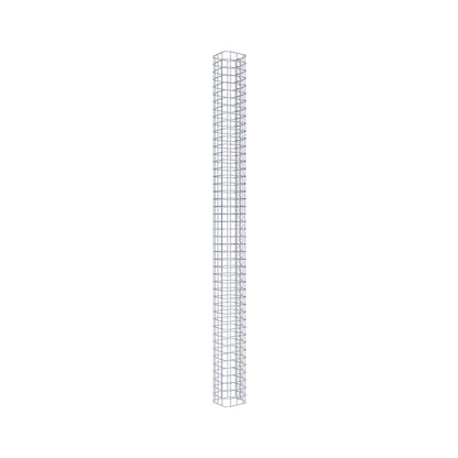 Coluna de gabião quadrada 17 cm x 17 cm, 230 cm de altura, PM 5 cm x 5 cm