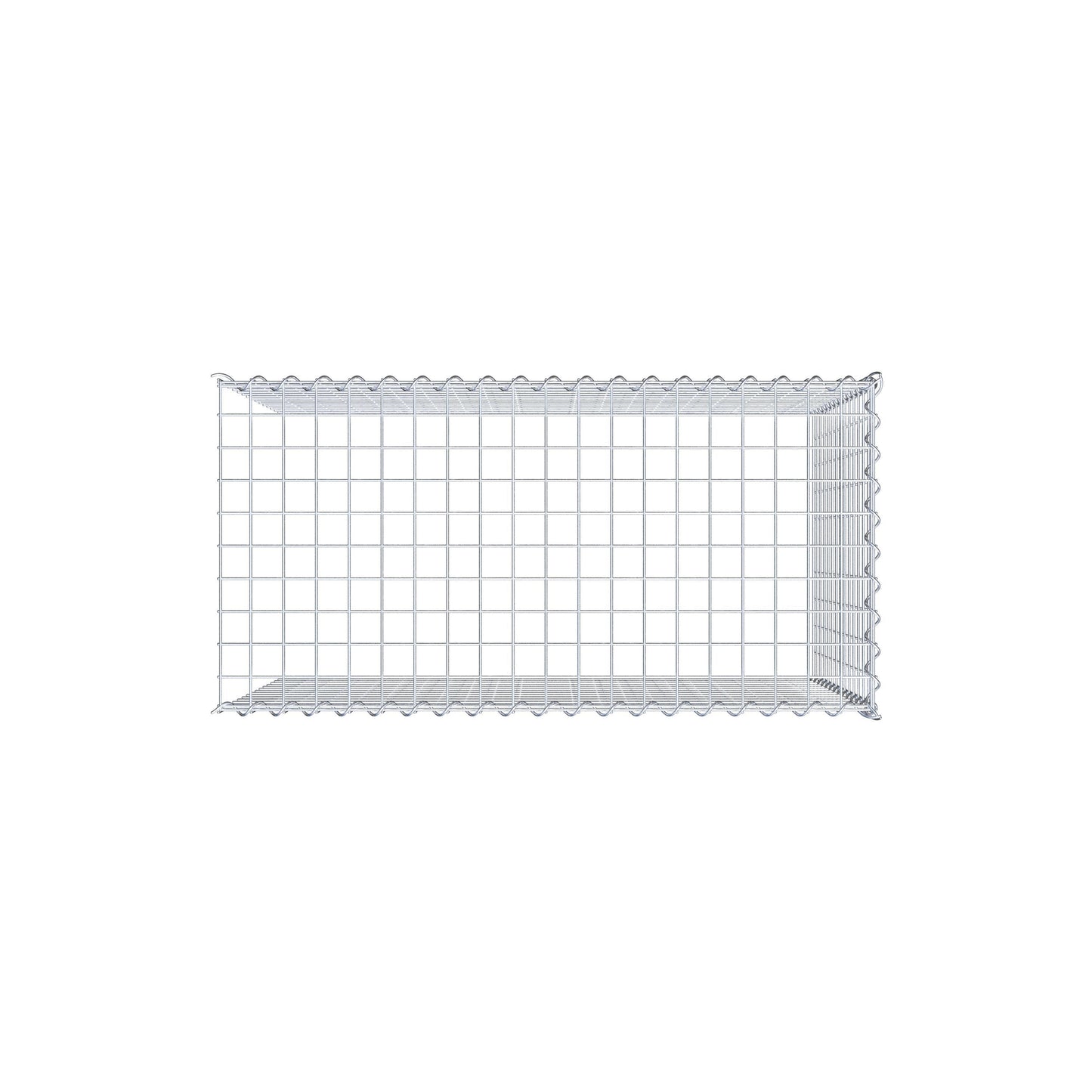 Gabbione aggiuntivo tipo 4 100 cm x 70 cm x 50 cm (L x H x P), dimensione maglia 5 cm x 5 cm, a spirale