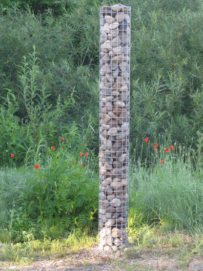 Gabionsøjle diameter 22 cm MW 5 x 5 cm rund