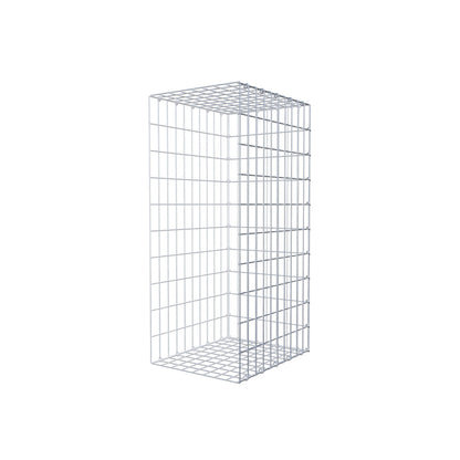 Monteret gabion type 2 100 cm x 50 cm x 40 cm, maskestørrelse 5 cm x 10 cm, C-ring