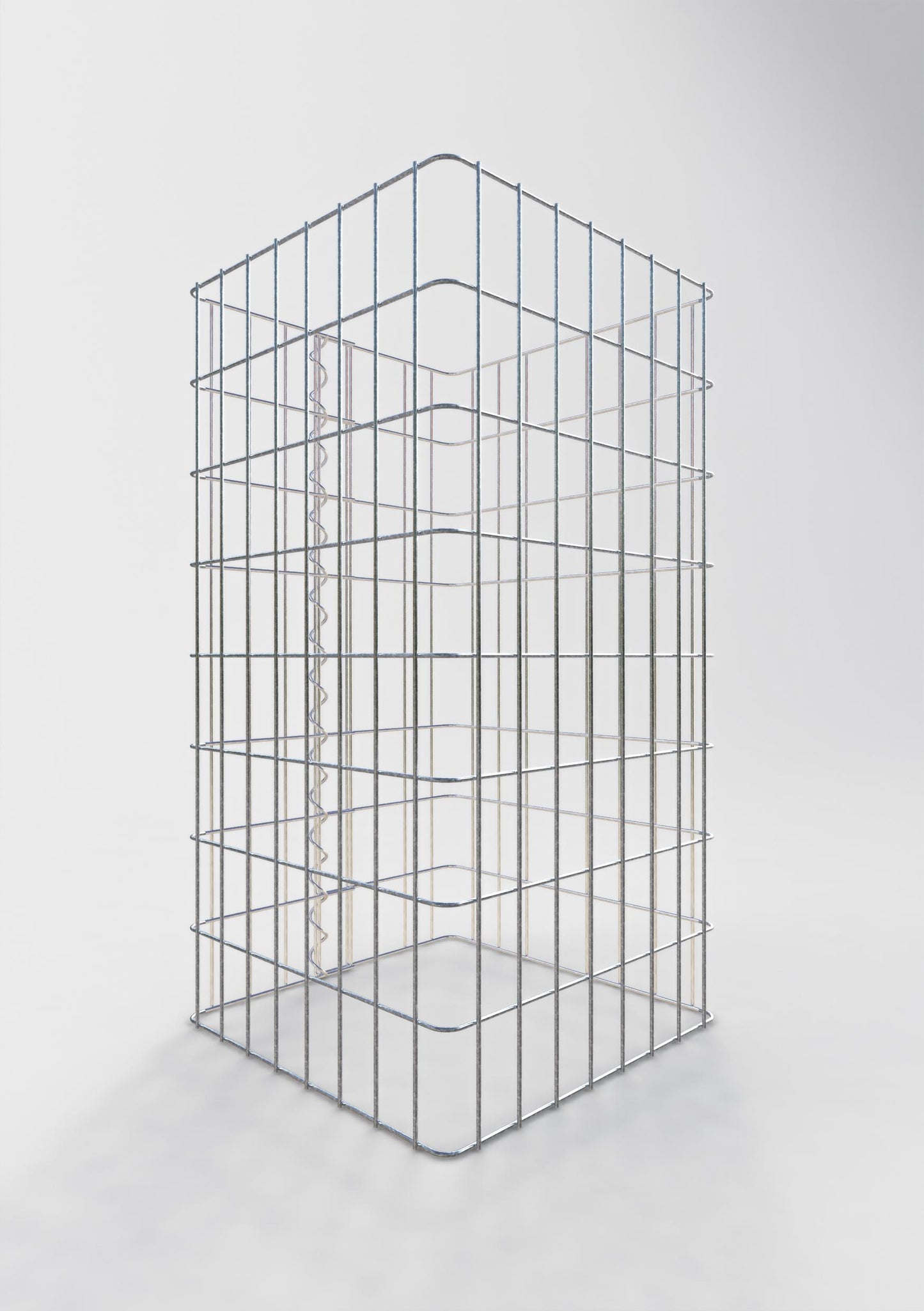Gabionpelare, kantig 42 cm x 42 cm, 80 cm hög, MW 5 cm x 10 cm