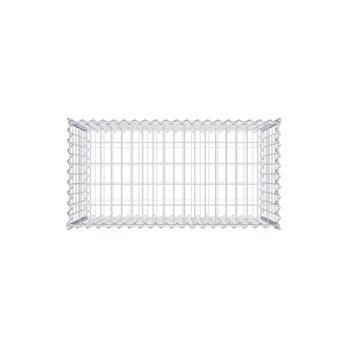 Gabion 100 cm x 60 cm x 50 cm (L x H x D), maskestørrelse 5 cm x 10 cm, spiral