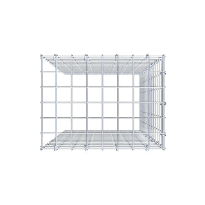 Monteret gabion type 4 80 cm x 40 cm x 30 cm (L x H x D), maskestørrelse 5 cm x 5 cm, C-ring