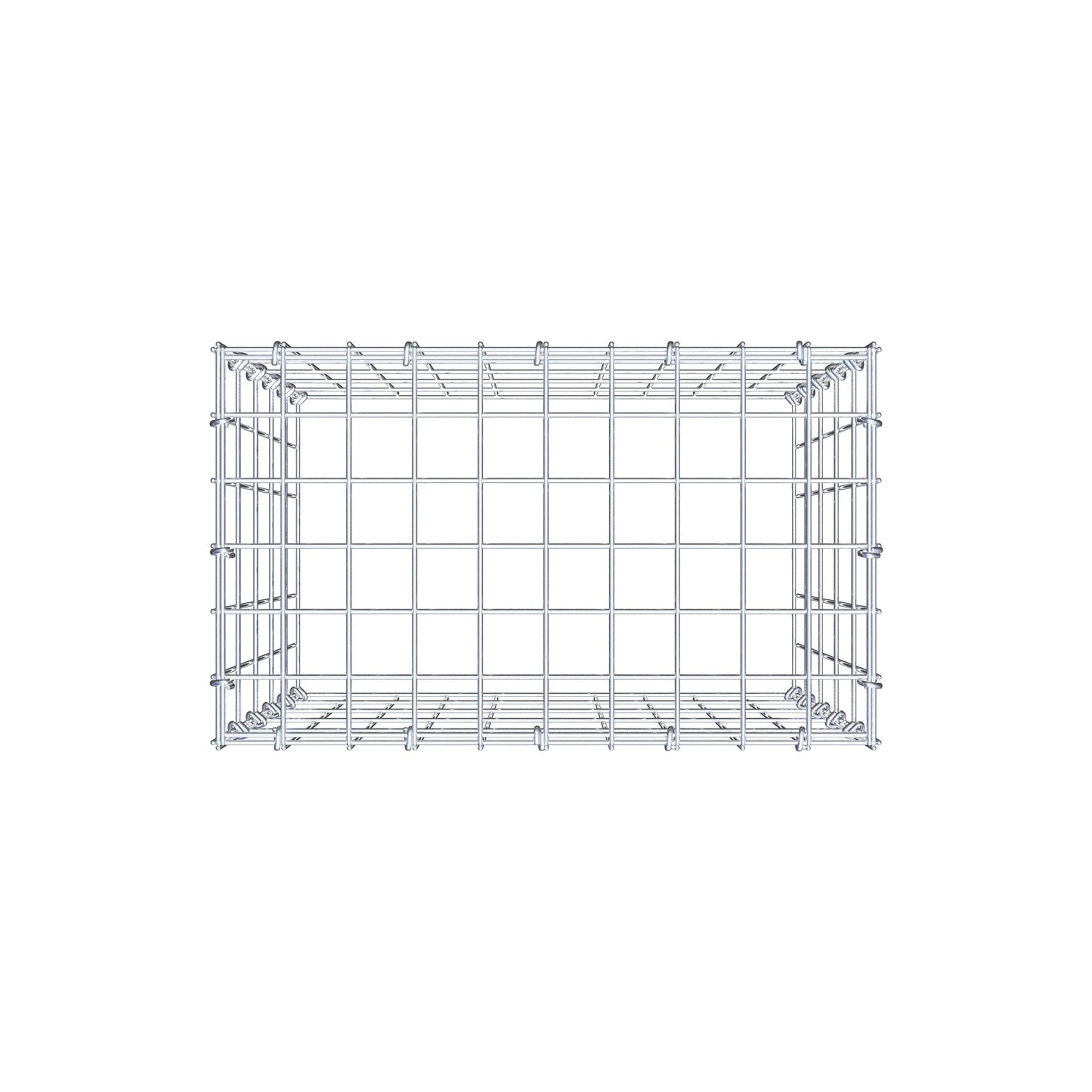 Anbaugabione Typ 3 50 cm x 50 cm x 30 cm (L x H x T), Maschenweite 5 cm x 10 cm, C-Ring