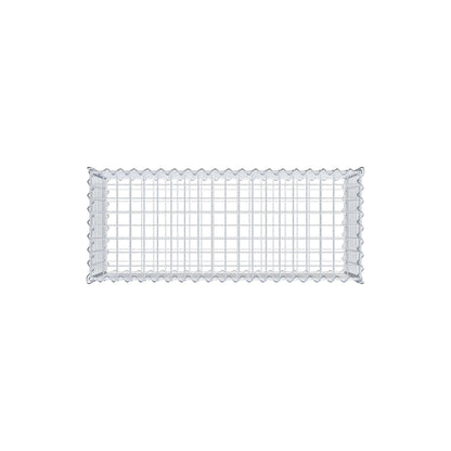 Sats med 2 gabioner 100 cm x 40 cm x 40 cm (L x H x D), maskstorlek 5 x 5 cm, spiral