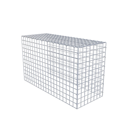Monteret gabion type 4 100 cm x 60 cm x 40 cm (L x H x D), maskestørrelse 5 cm x 5 cm, C-ring