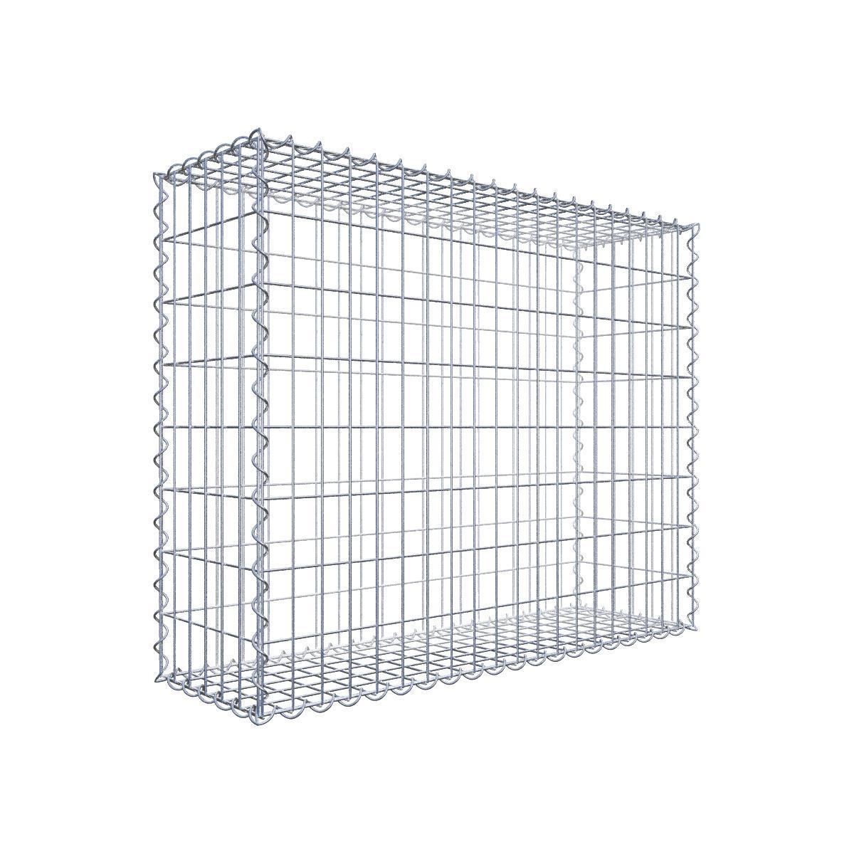 Økonomisæt 2x Gabion 100 cm x 80 cm x 30 cm (L x H x D), maskestørrelse 5 cm x 10 cm, spiral