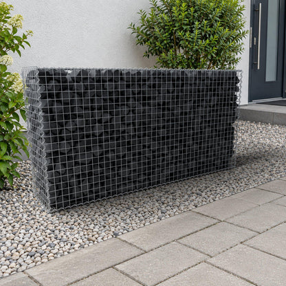 Gabião 200 cm x 100 cm x 40 cm (C x A x P), malhagem 5 cm x 5 cm, espiral